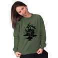 thumbnail image 4 of Diamond Bleeding Heart Compass Unisex Plus Fleece Graphic Sweatshirt Brisco Brands 4X, 4 of 5