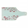thumbnail image 1 of Flower Cutting Board, Detailed Contour Herbs and Blossoms Bridal Style Pure Simplistic Floral Theme, Tempered Glass Cutting and Serving Board, Wine Bottle Shape, Pink Green White, by Ambesonne, 1 of 1
