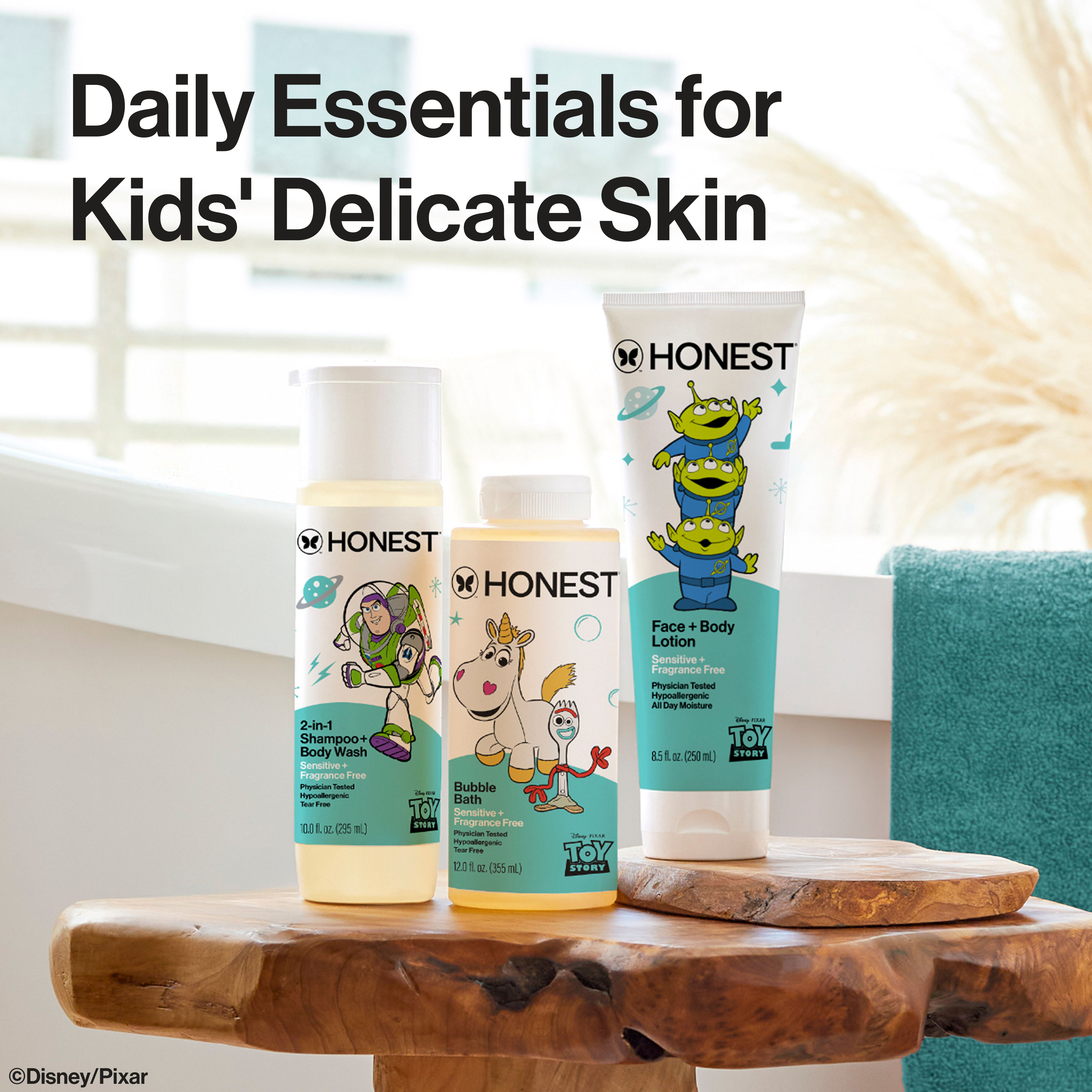 The Honest Company Disney Pixar's Toy Story Bubble Bath, Fragrance Free, Baby & Kid Friendly, 12 oz