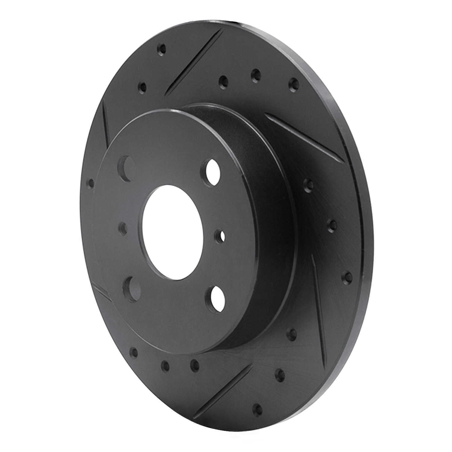 Dynamic Friction Company 633-76031L DFC Brake Rotor - Drilled And Slotted - Black