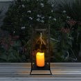 thumbnail image 3 of Alpine Corporation 25"H Rectangular Lantern with Glass Candle Compartment, 3 of 4