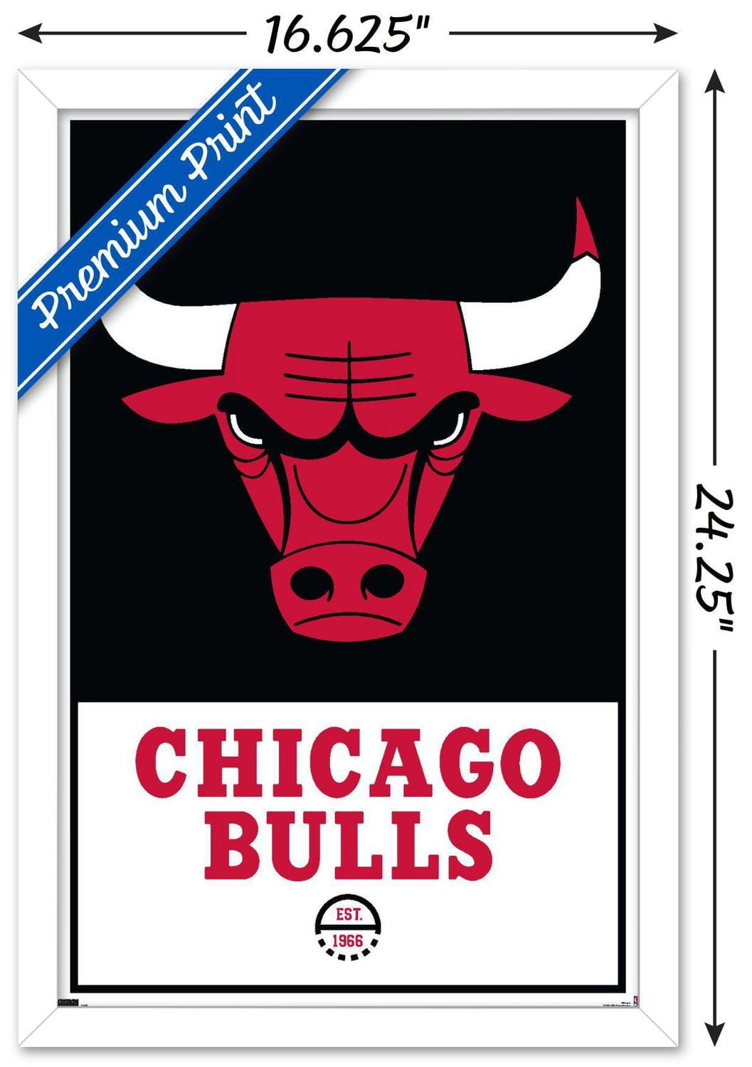 NBA Chicago Bulls - Logo 21 Wall Poster, 22.375" x 34" Framed