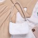 thumbnail image 5 of Moda mujer PU axila bolsa mariposa cadena Color puro Mini monedero (blanco) Tmvgtek Oficina Multiescena Multifunción, 5 of 9
