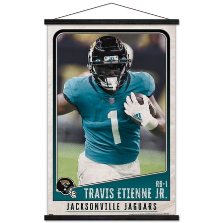 NFL Jacksonville Jaguars – Travis Etienne Jr. 22 Wall Poster with Magnetic Frame 22.375 x 34