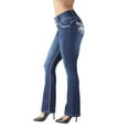 thumbnail image 5 of Fashion2Love Womens Juniors Colombian Design Butt Lift Mid Waist Boot Leg Jeans, 5 of 10
