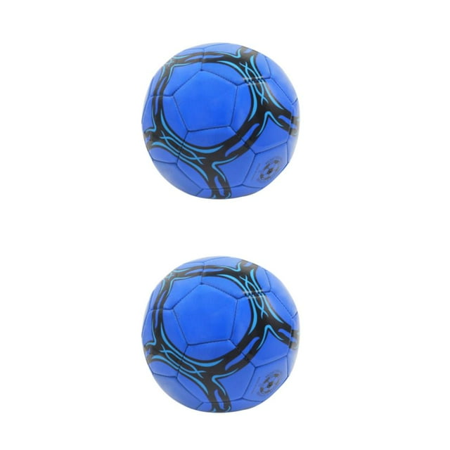 Baohd Ballon de Soccer d'Entraînement - Résistant à l'Usure et Largement Utilisé et Non Endommagé Ballon en PVC Officiel le Plus Récent Soccer Épaissi Bleu type 4 2Ensemble