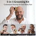 thumbnail image 5 of Head Shavers for Bald Men - 7D Arc Electric Razor with Magnetic Detachable Head, Waterproof Wet Dry 5-in-1 Electric Shaving & Grooming Kit, LED Display Rechargeable Head & Body Hair Shaver, Gold, 5 of 8