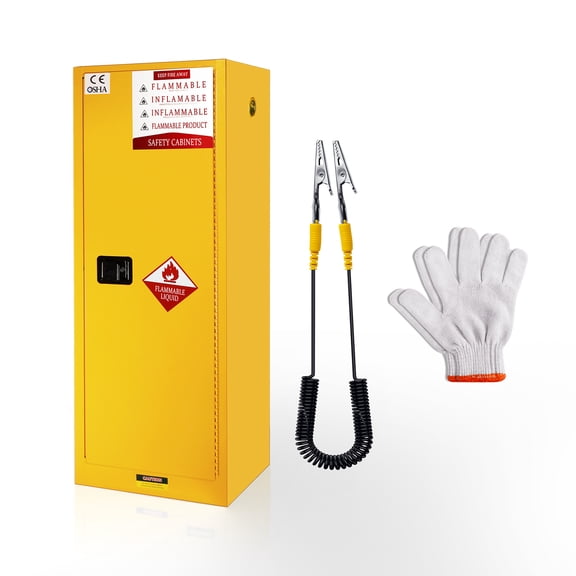 30 Gallon Fireproof Safety Cabinet, Galvanized Steel Safety Cabinet, Fireproof Battery Charging Cabinet for Commercial Industrial and Home Use