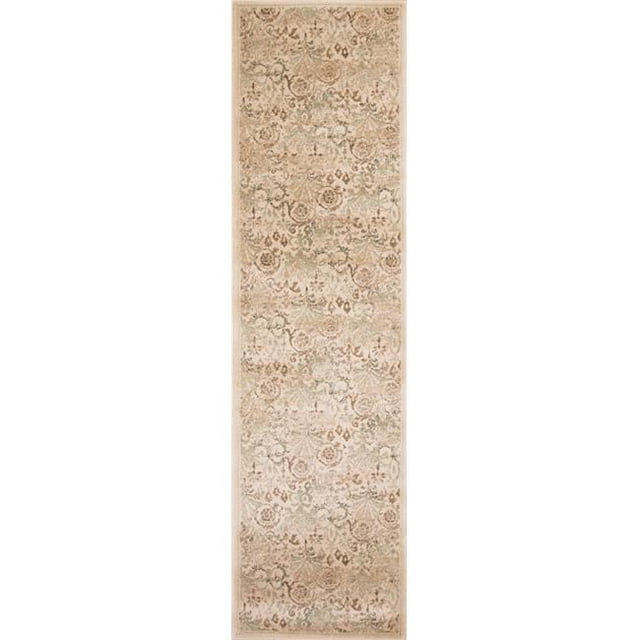 Tapis de 2'2" x 7'11" en Polypropylène de Surface Ivoire