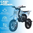 thumbnail image 3 of SYX MOTO VK 58cc 4 Stroke Real Motorcycle Engine Gas Powered Kids Dirt Bike, Pull Start, Blue/White, 3 of 14
