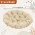 thumbnail image 2 of Kuntesetty Egg Chair Cushion Round 50cm Padded Seat Cushion Egg Shape Chair Pad for Family Rooms Accessory Khaki, 2 of 10