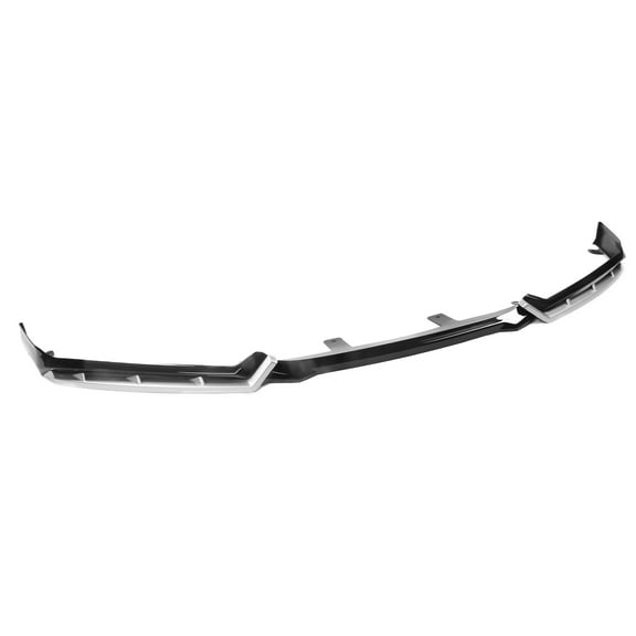 Ikon Motorsports Front Bumper Lip Compatible With 2021-2022 Honda Accord Sedan 4-Door Gloss Black & Silver IKON Style PP Front Spoiler Splitter Kit W/ Electroplating Strip 5PCS