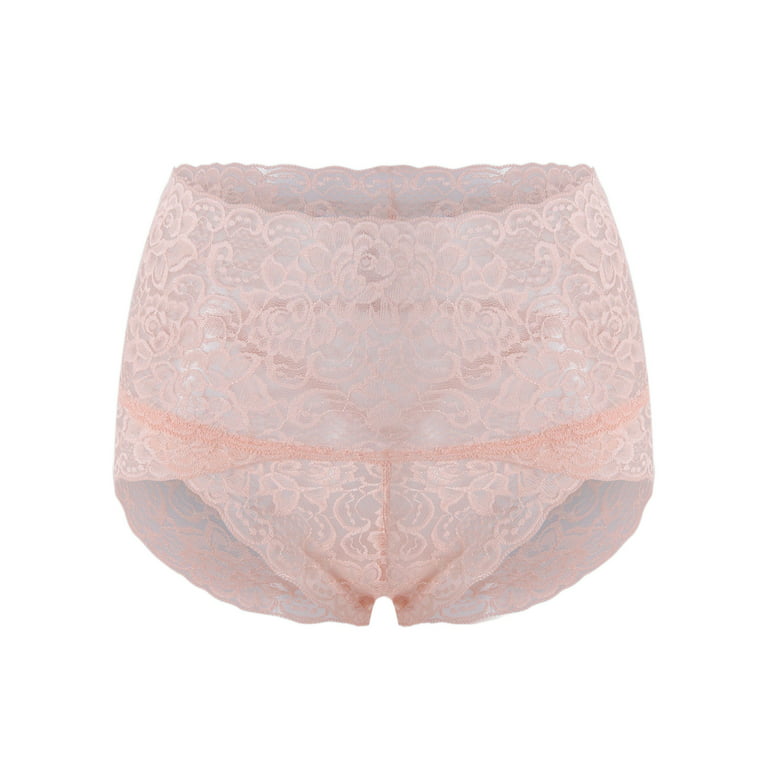 Womens Lace High Waist Panties See-Through Underwear Sheer Hipster Panty