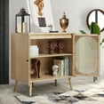 thumbnail image 3 of Giratree Natural Sideboard and Buffets, Modern Storage Cabinets Accent Cabinet with 2 Doors and Adjustable Shelves Buffet Cabinet for Kitchen Dining Room, 31.05"L*15.75"W*31.42"H, 3 of 10