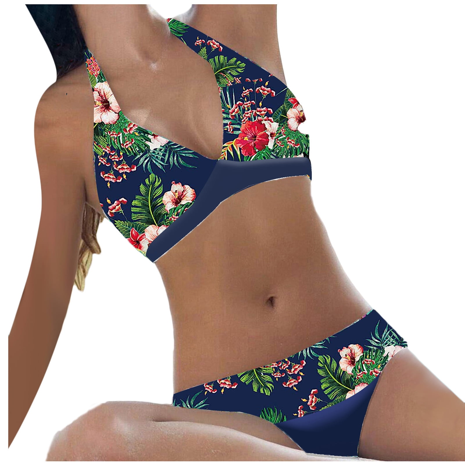 Sexy Bikini Swimsuit for women Sexy Flower Printing Backless