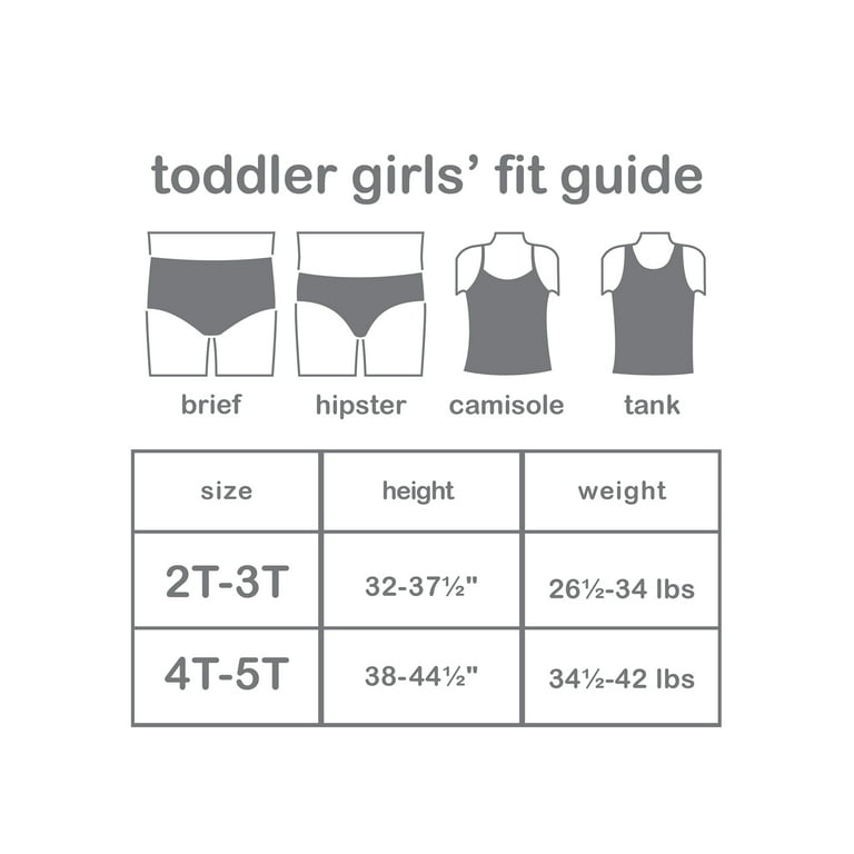 Wonder Nation Toddler Girls Briefs, 10-Pack, Sizes 2T-5T 