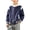 Navy, variant on Boys Varsity Bomber Jacket Girls Baseball Collar Jackets Color Block Drop Shoulder Sweatshirt Lightweight Uniform Preppy Coat
