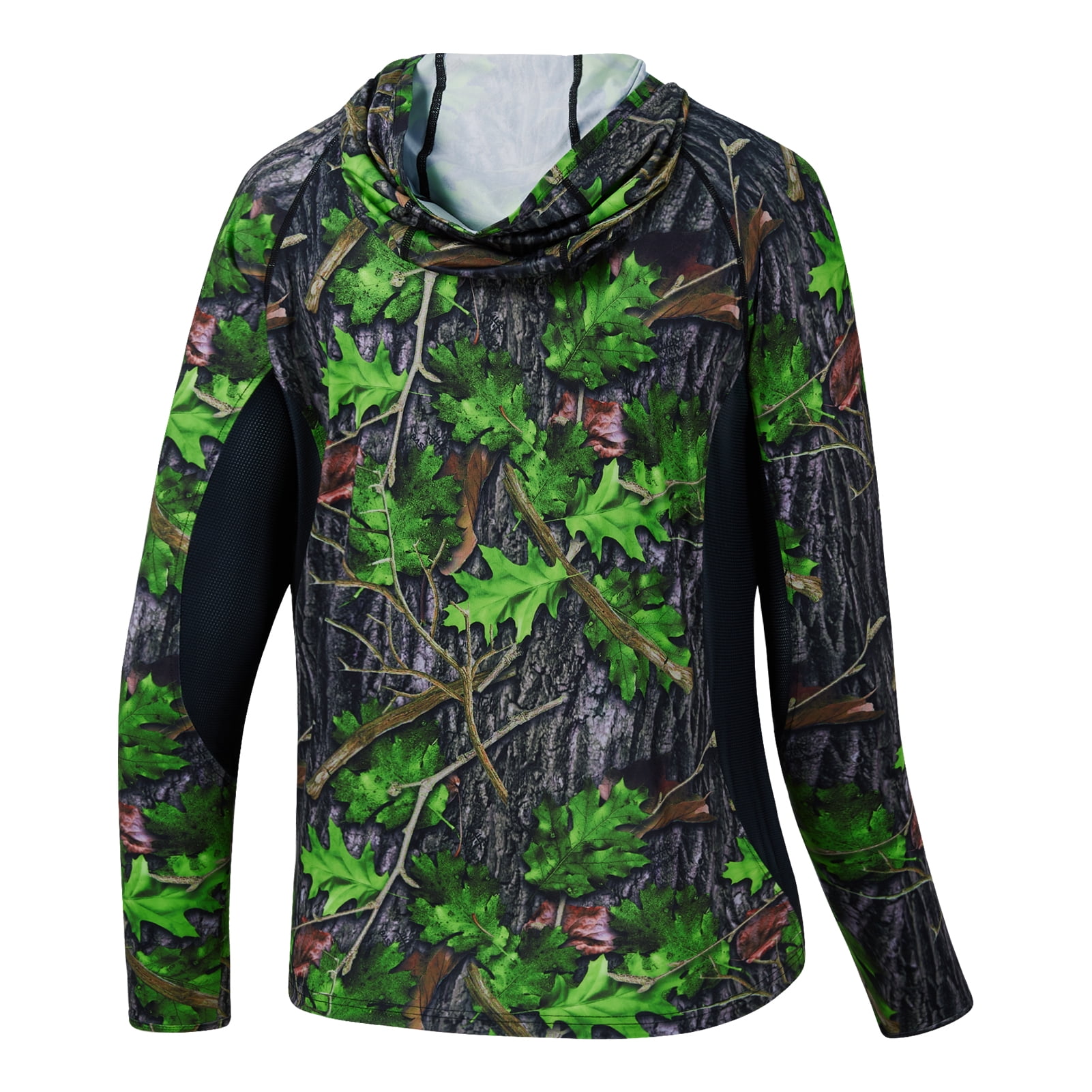 BASSDSASH Men's UPF 50+ Lightweight Hunting Camo Hoodie Quick Dry Performance Long Sleeve Fishing Shirt with Hood FS30M