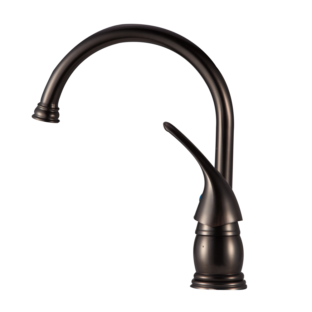 Dura Faucet Gooseneck Kitchen Faucet with Matching Side Sprayer for RVs  Venetian Bronze