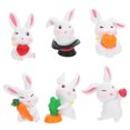 thumbnail image 3 of 6pcs Table-top Rabbit Ornaments Bonsai Plant Accessories Micro Rabbit Decors, 3 of 7