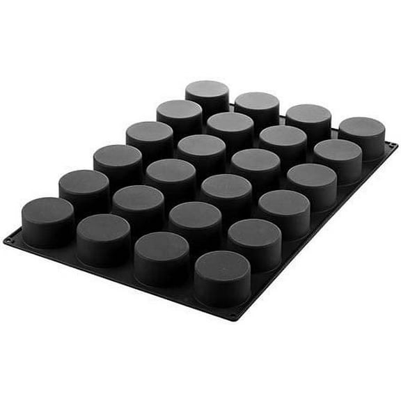 Silikomart Professional SQ080 Cylinder Silicone Mold with 24 Cavities, Each 2.99 Inch Diameter x 1.77 Inch High