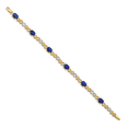 thumbnail image 2 of 14K Yellow Gold Diamond and Sapphire Bracelet, 2 of 2