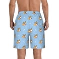thumbnail image 3 of Naloa Cute Cartoon Corgi Men's Beach Shorts, Surfing shorts, Swim trunks, Quick Dry Swim Trunks for Surfing Beach Fun - 3X-Large, 3 of 9