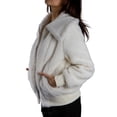 thumbnail image 4 of Jess by Meiko Women's Jackets Long Sleeve Oversized Collar Front Pockets Zipper Plush Bomber Jacket XS White, 4 of 7