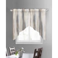 thumbnail image 3 of Beige Gray Swag Valances for Windows, Abstract Grunge Mottled Neutral Texture Rod Pocket Sheer Valances for Large Windows, Swag Toppers Light Filtering for Kitchen Living Room 2 Panels 36''x45'', 3 of 6