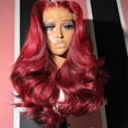 thumbnail image 2 of Yanonmyfd Lace Front Human Hair Wigs For Women Body Wave Red Hair Lace Wigs Lace Frontal Wigs, 2 of 4