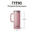 thumbnail image 5 of RTIC 20 oz Ceramic Lined Insulated Road Trip Travel Mug, Leak-Resistant Lid, Dusty Rose, 5 of 7