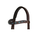 thumbnail image 3 of Horse Western Leather Tack Bitless Sidepull Bridle Reins Brown Turquoise 77RS07TR, 3 of 5
