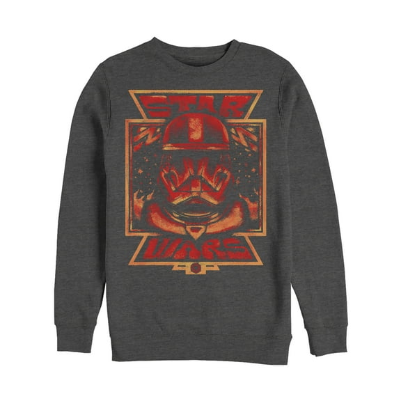 Men's Star Wars: The Rise of Skywalker Artistic Sith Trooper Sweatshirt Charcoal Heather Small