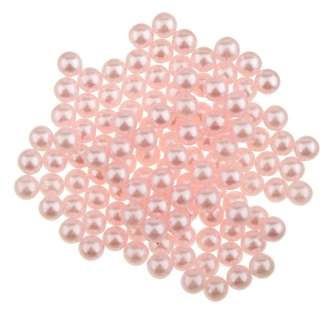 simhoa 150 Pcs Perles Imitation Perle Colorée Sans Trou Perles en Plastique ABS Fabrication de Bijoux DIY 13 Rose