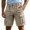 Khaki, variant on uikmnh Mens Shorts Cargo Shorts Men's Shorts Cargo Trousers & Work with Zip Button More Pockets Outdoor Sports Shorts Summer Plain Classic ​ Size:3XL