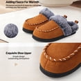 thumbnail image 3 of CHICVOMEY Unisex Fuzzy Memory Foam Slippers Moccasin Style Women Slip-On Winter House Shoes Indoor & Outdoor Comfy Slippers, 3 of 7