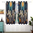 thumbnail image 2 of Bats Halloween Ghosts Pumpkins Black Out Curtains Aesthetic for Bedroom Living Room Sliding Glass Doors Kitchen Windows 2 panels set, 2 of 5