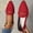 Red, variant on Viluyesy Womens Flats Shoes, Slip-On Pointed Toe Soft Sole Dressy Work Office Flats Green US5.5