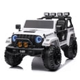 thumbnail image 1 of S609 12V Two-Seater Electric Ride-On Jeep Truck for Kids with Remote Control, LED Lights, MP3 Player - White, 1 of 5