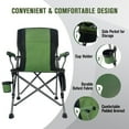 thumbnail image 3 of UMINEUX  Camping Chairs for Big People Outdoor Folding Chair Support 330 lbs with Storage Bag (Green, 2Pack), 3 of 7