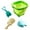 Green, variant on Basics Sand Toy Set, 18+ Months Including Bucket Sifter, Beach Toys for Kids, Silicone Beach Sand Pails for Travel, Kids and Toddlers