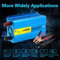 Yinleader Pure Sine Wave 500W 12V Continuous 1000W Surge Power Inverter with Dual USB Ports