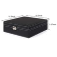 thumbnail image 6 of Mosiso Jewelry Box, Jewelry Storage Case Organizer Stackable for Girl Women Velvet Necklace Earring Bracelet Ring Watch Brooch Holder with Double Layer Lockable Display , Black, 6 of 7