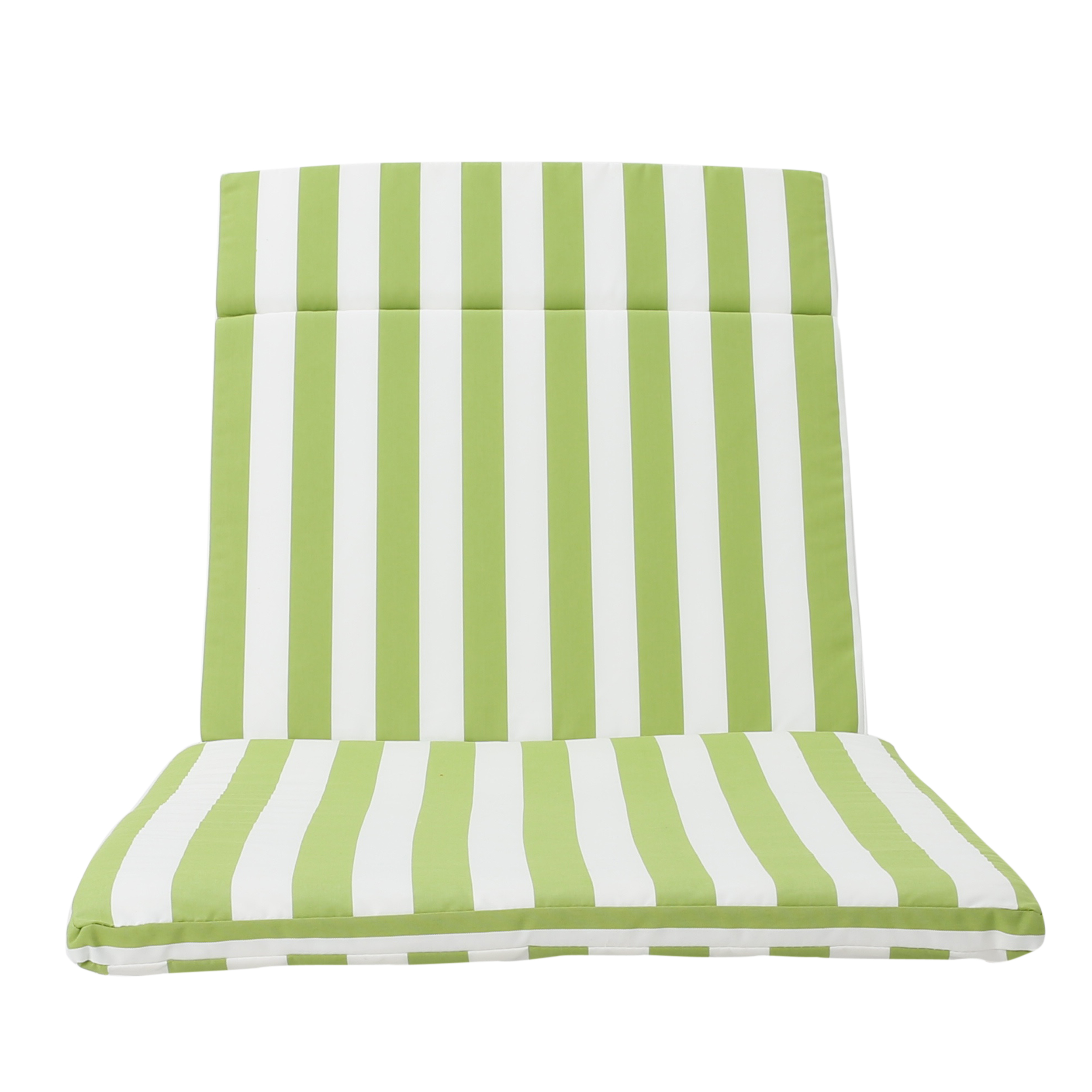 Anthony Outdoor Water Resistant Chaise Lounge Cushion, Green and White Stripe - image 2 of 6