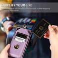 thumbnail image 4 of Allytech Card Holder Case for Samsung Galaxy S24 Plus, Premium PU Leather Kickstand Case with Metal Anti-Theft Buckle & Shoulder Strap, Shockproof Drop Protection Comfortable Grip Case, Purple, 4 of 7