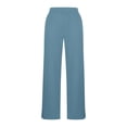 thumbnail image 4 of Gamivast Plus Size Dress Pants Women High Waisted Split Hem Wide Leg Pockets Solid Wide Leg Dress Pants Work Business Casual Pants Stretchy Office Daily Wear, 4 of 5
