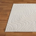 thumbnail image 3 of Luxe Weavers Modern Geometric Wave Cream 8x10 Area Rug, High Low Carpet, 3 of 11