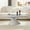 Grey, variant on YWEN Oval Coffee Table, Minimalist Fiberglass Tea Table with Sculptural Base, Scandinavian Modern Low Coffee Table for Living Room, Cozy Apartment & Studio