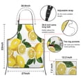thumbnail image 3 of Yellow Lemon Fruit Slices White Pattern Apron-Garden Aprons for Women with Pockets-Cotton Linen Waterproof Kitchen Cooking Gardening Aprons Adjustable for Kitchen,Cooking,BBQ and Salon 33x27 Inch, 3 of 7