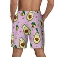 thumbnail image 3 of Sigee Different Avocados Print Mens Swim Trunks with Compression Liner Quick Dry Swim Stretch Beach Shorts with Pockets,S-3XL, 3 of 7